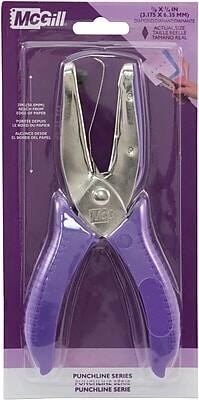 Punchline - Medium-Duty 1-Hole Diamond Shape Punch, 15 Sheets/20 lb., Black/Silver - Purple