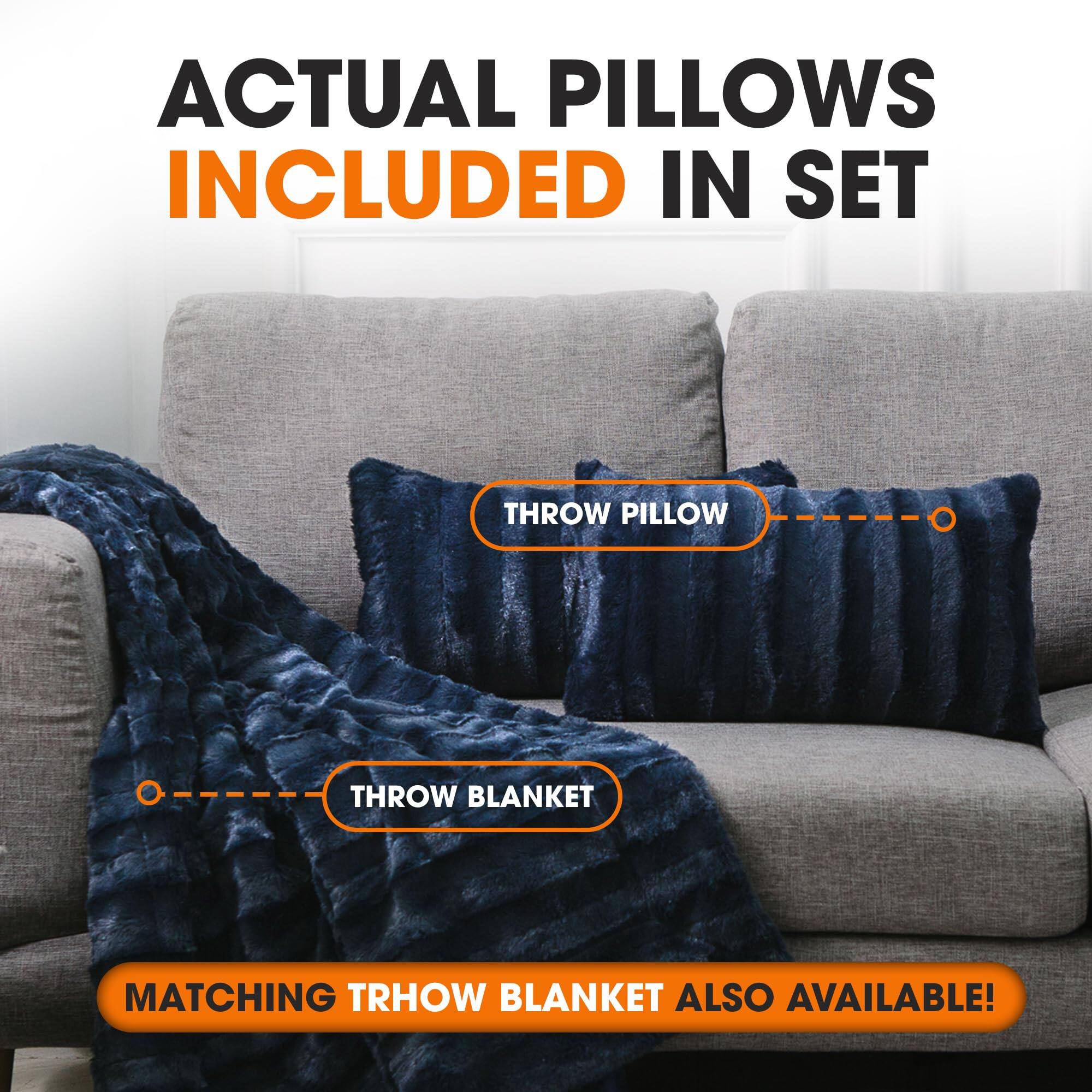 ACTUAL PILLOWS INCLUDED IN SET

THROW PILLOW

THROW BLANKET

MATCHING THROW BLANKET ALSO AVAILABLE!