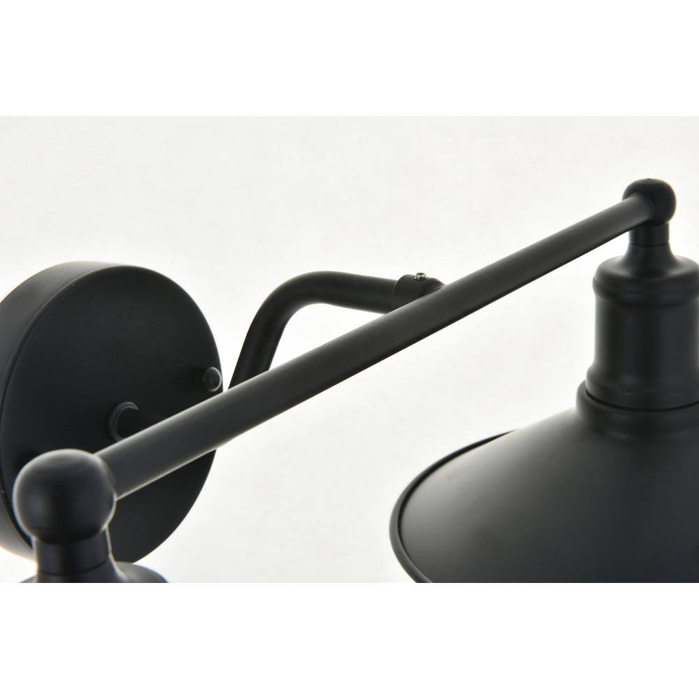 Angle. Living District - Etude 2 light black Wall Sconce - Black.
