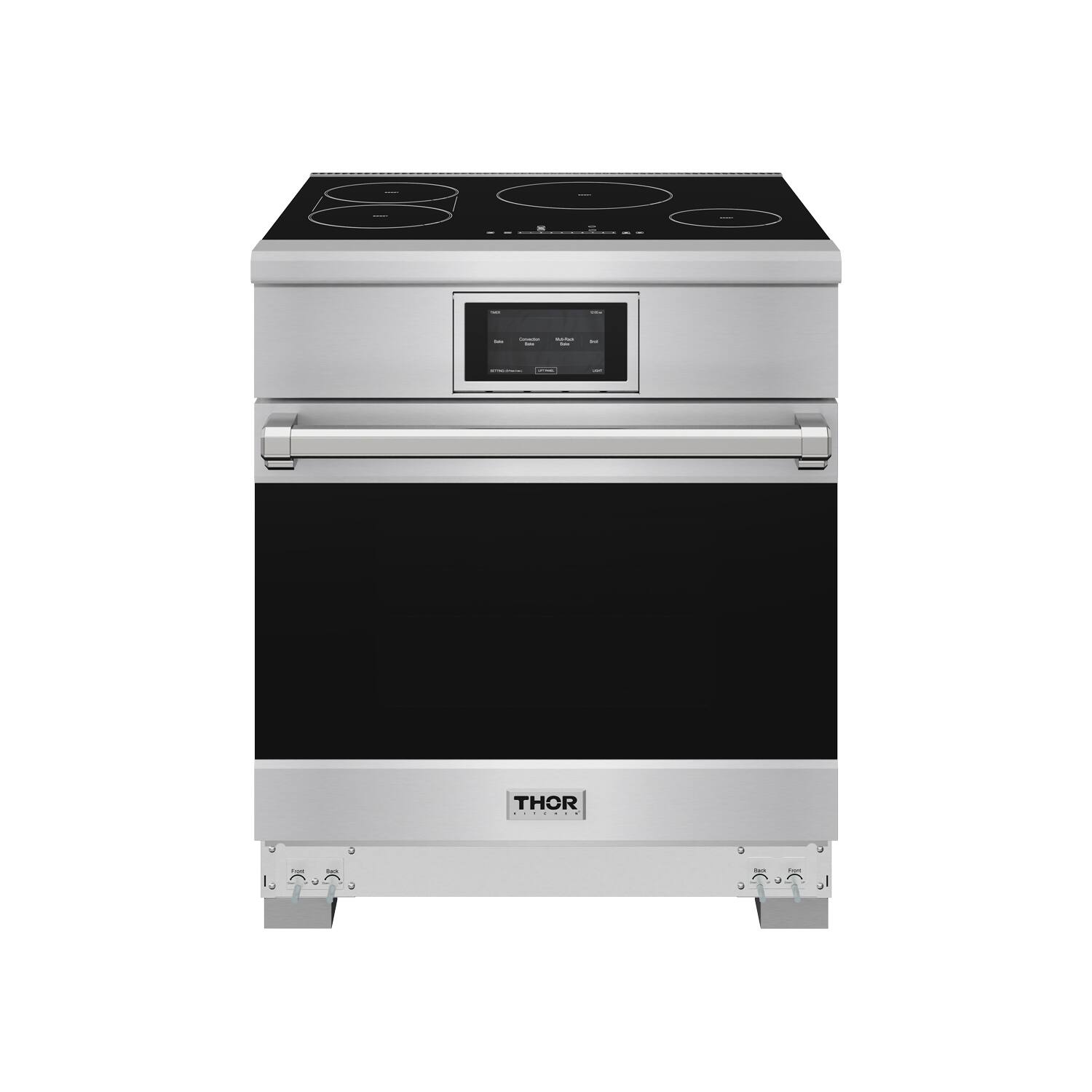Alt View 5. Thor Kitchen - 4.8 Cu Ft. Freestanding Induction Range with Air Fry - Stainless steel.