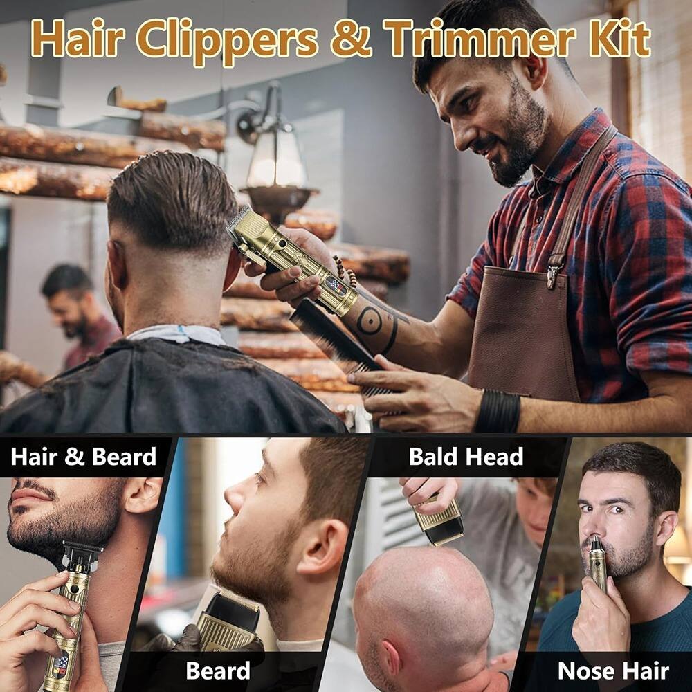 Hair Clippers & Trimmer Kit

Hair & Beard

Beard

Bald Head

Nose Hair