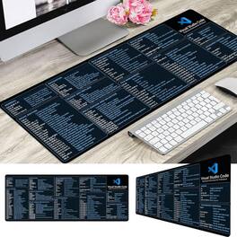 Designfullprint - Visual Studio Code Shortcuts Mouse Pad – Quick Reference Cheat Sheet Desk Mat for Designers & Beginners KMH - Multicolor