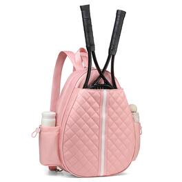 Unique Bargains - Convertible Tennis Sling Bag Crossbody Backpack Waterproof Reversible Tennis Racket Bags for Women Men - Pink
