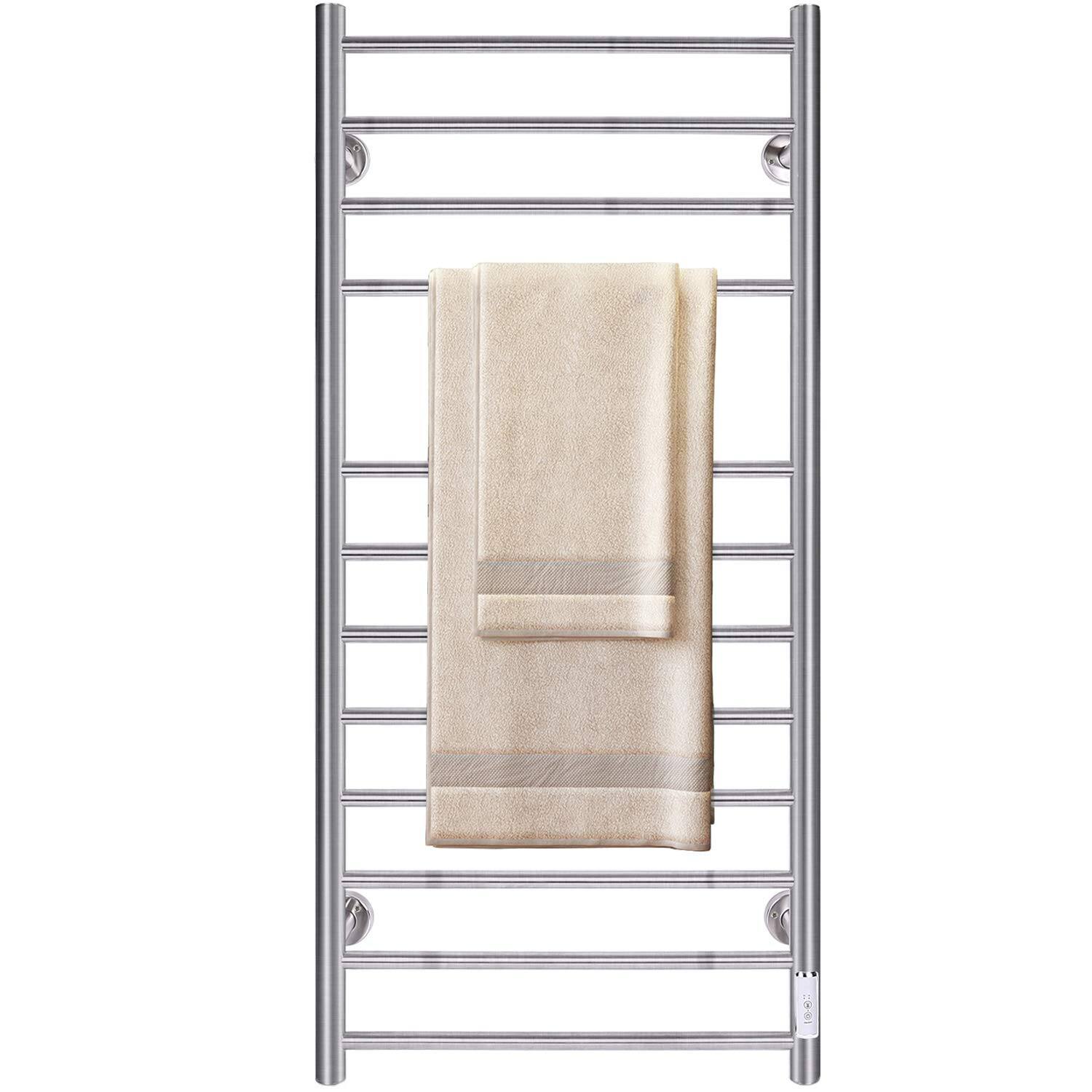 JETRANSPORT Towel Warmer Wall Mounted Heated Racks With Built in Timer ...