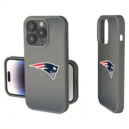 Keyscaper - NFL - New England Patriots - Linen Logo iPhone Soft Touch Case - 14 - Gray