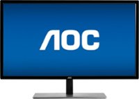Front Zoom. AOC - Featured 28" LED 4K UHD FreeSync Monitor - Black & silver.