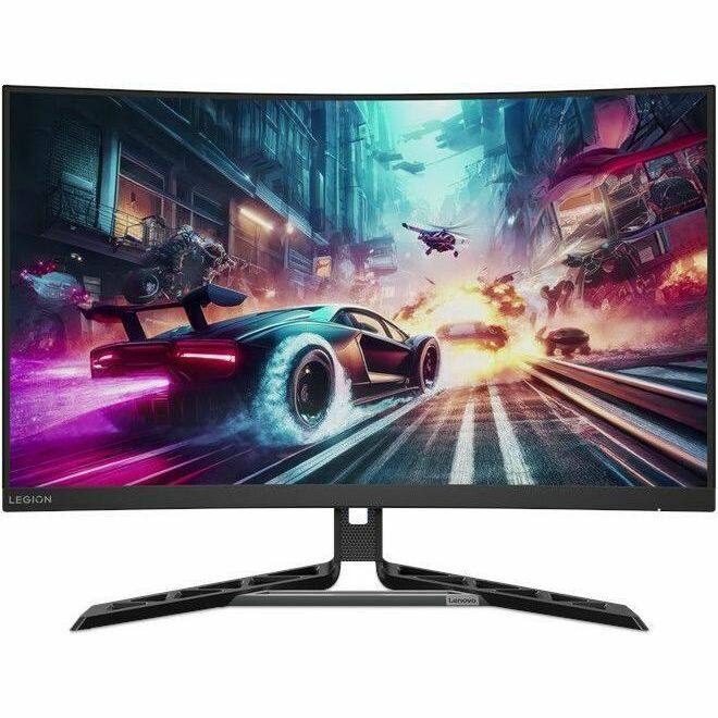 Alt View 3. Lenovo - Lenovo Legion R32qc-30 32" Class WQHD Curved Screen Gaming LED Monitor - 16:9 - Raven Black - 31.5" Viewable - Vertical - Black.