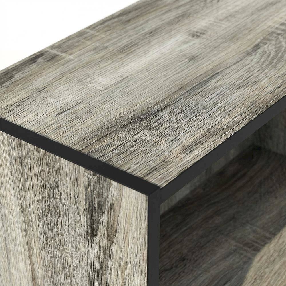 Alt View 1. FurniFact - Engineered Wood bookcase with simple design for home or office storage - French Oak.