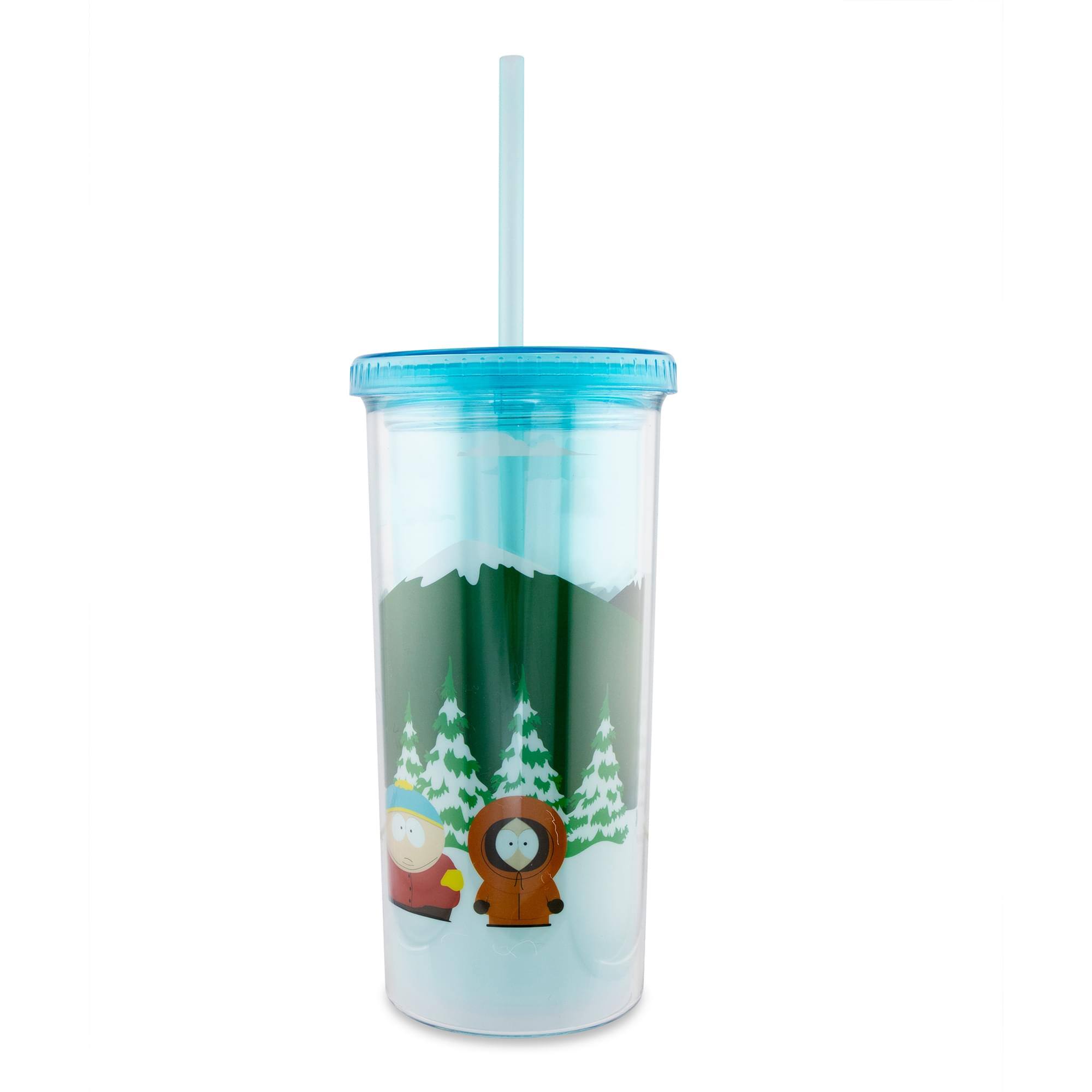 Alt View 1. South Park - South Park Bus Stop Carnival Cup With Lid and Straw | Holds 20 Ounces - Blue.