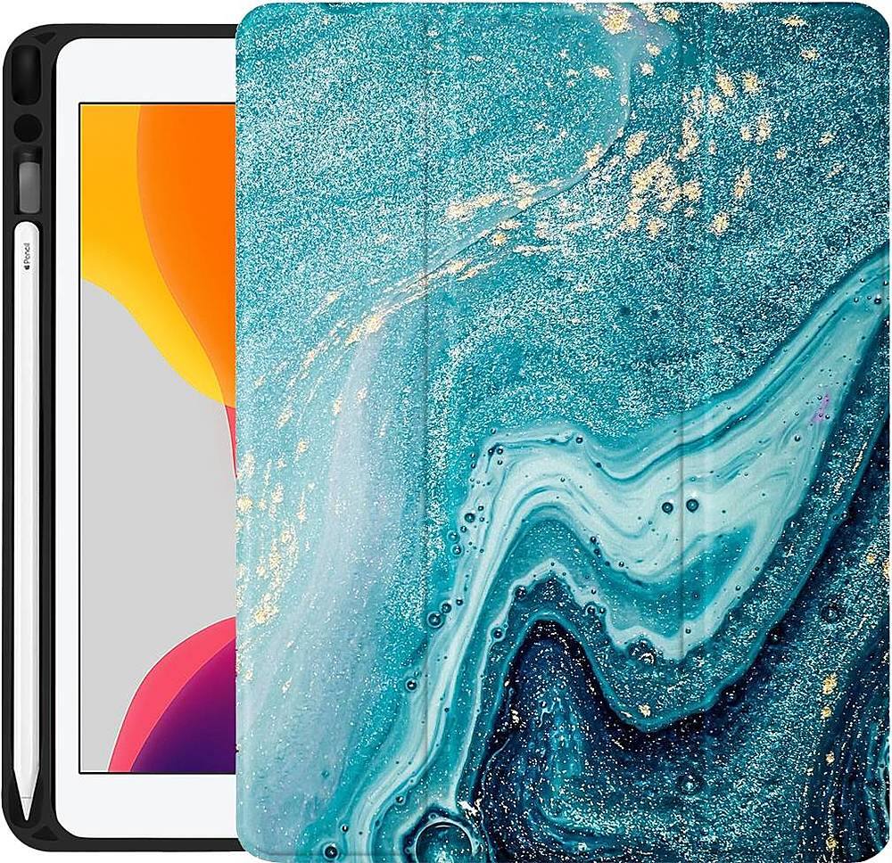 Alt View 12. SaharaCase - Folio Case for Apple iPad 10.2 (8th Generation 2020) and (9th Generation 2021) - Green Marble.