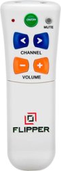 Flipper Remote - Universal Easy to Use Large Button Remote for Seniors and Partially Sighted Users - White - Front_Zoom