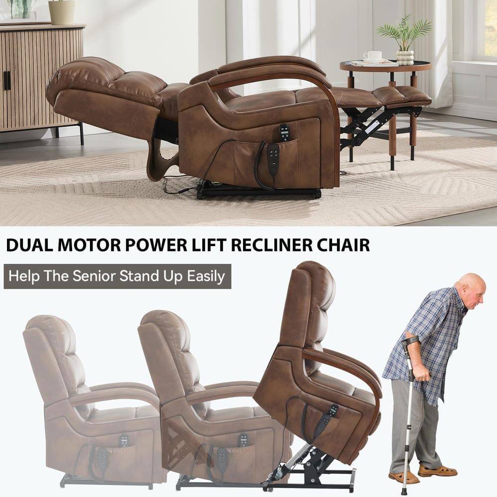 DUAL MOTOR POWER LIFT RECLINER CHAIR  
Help The Senior Stand Up Easily