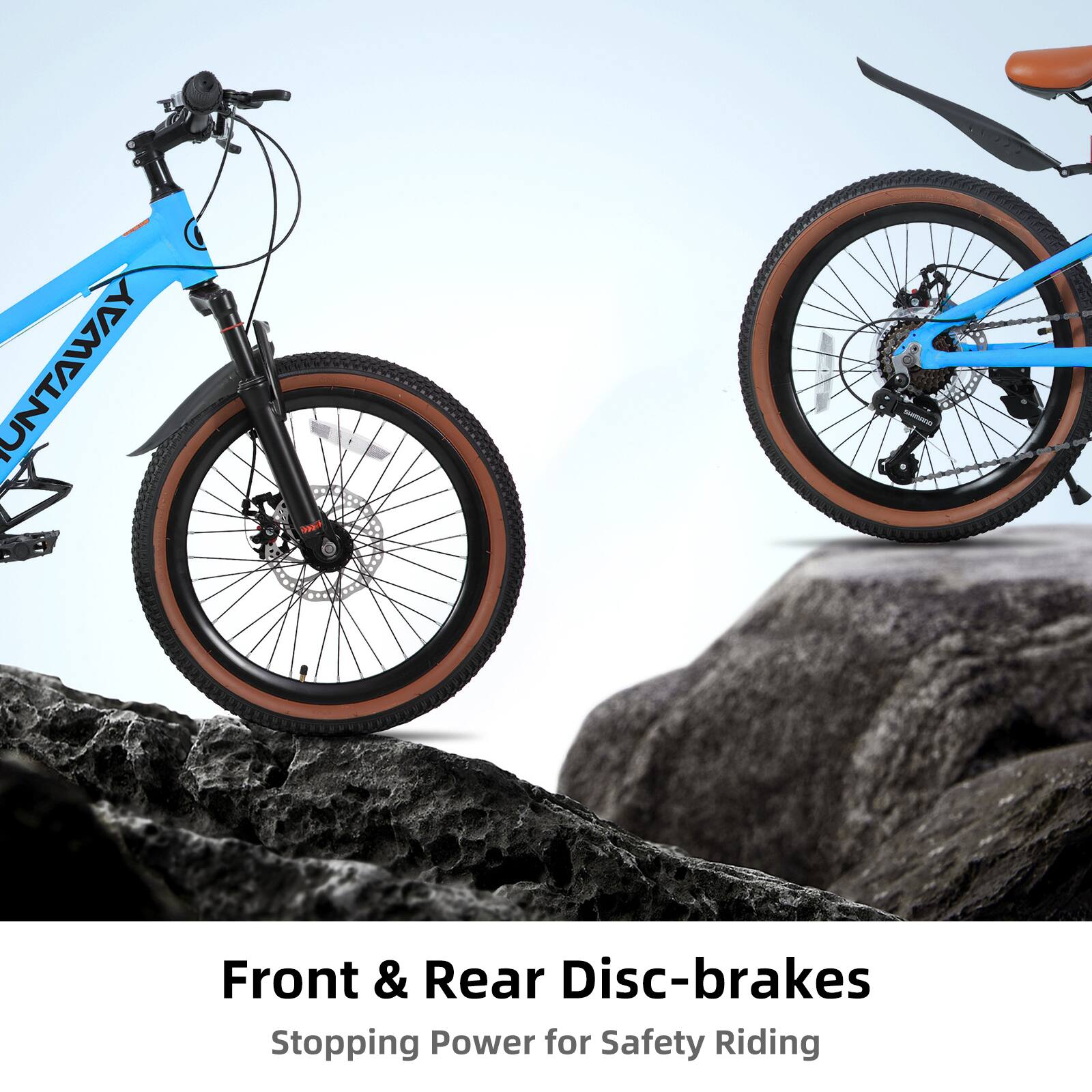 Front & Rear Disc-brakes  
Stopping Power for Safety Riding