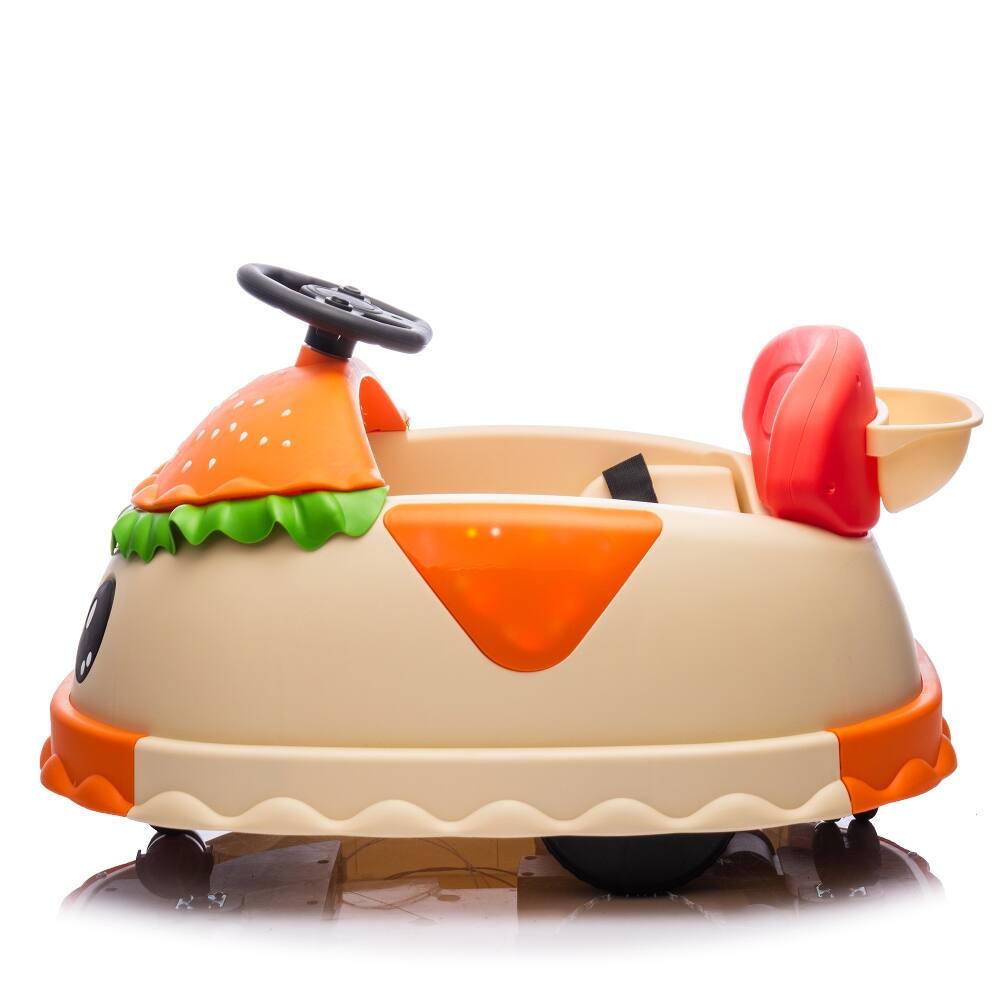 Alt View 8. Ropilly - Ropilly 12V Kids Electric Bumper Car Hamburger Design Ride On Toy.