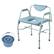 Alt View 5. VEVOR - Commode Chair, Bedside Commode with Drop-Down Arms and Detachable Backrest, 5-Level Adjustable Height - Gray.
