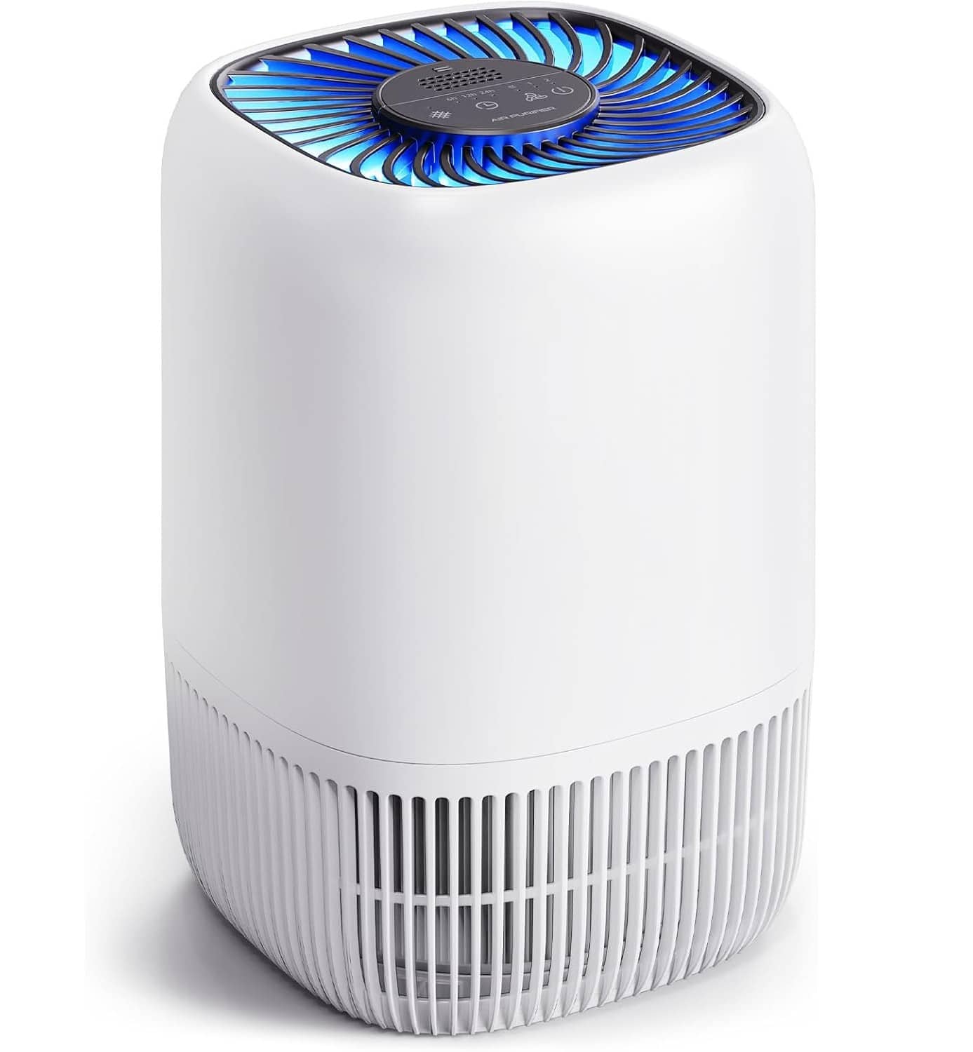 FINEAK - Air Purifier-Quiet, Compact, 1076 Sq Ft for Home & Pets - White
