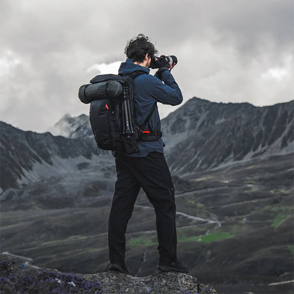 Alt View 1. PGYTECH - PGYTECH OnePro Flex 40L Backpack with Medium Camera Insert, Space Black.