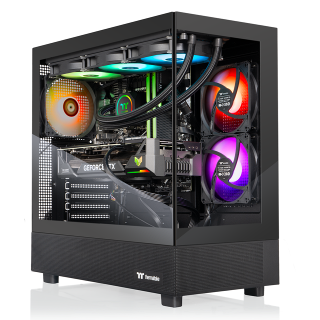 Thermaltake - LCGS View 9870T-270 Gaming Desktop AMD Ryzen 7 9800X3D 2024, 32GB Memory, NVIDIA GeForce RTX 5070 Ti, 2TB NVMe M.2 - Black