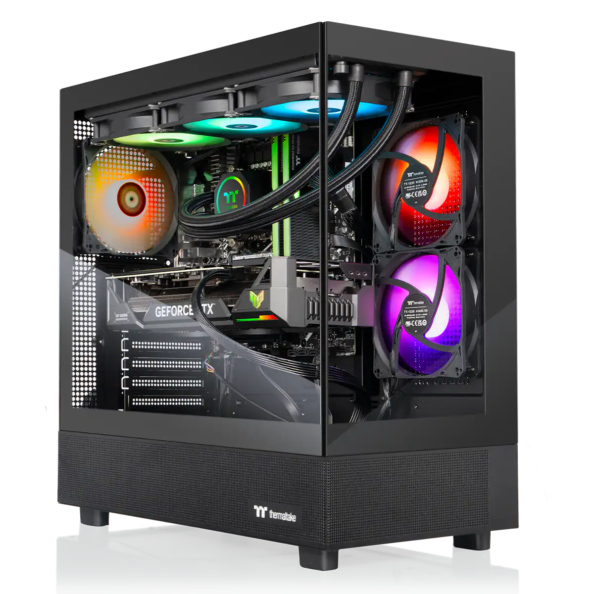 Thermaltake - LCGS View 9870T-270 Gaming Desktop AMD Ryzen 7 9800X3D, 32GB Memory, NVIDIA GeForce RTX 5070 Ti, 2TB NVMe M.2 - Black
