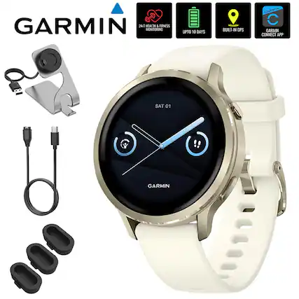 GARMIN 24/7 HEALTH & FITNESS MONITORING
UPTO 10 DAYS
BUILT-IN GPS
GARMIN CONNECT APP
SAT 01
GARMIN