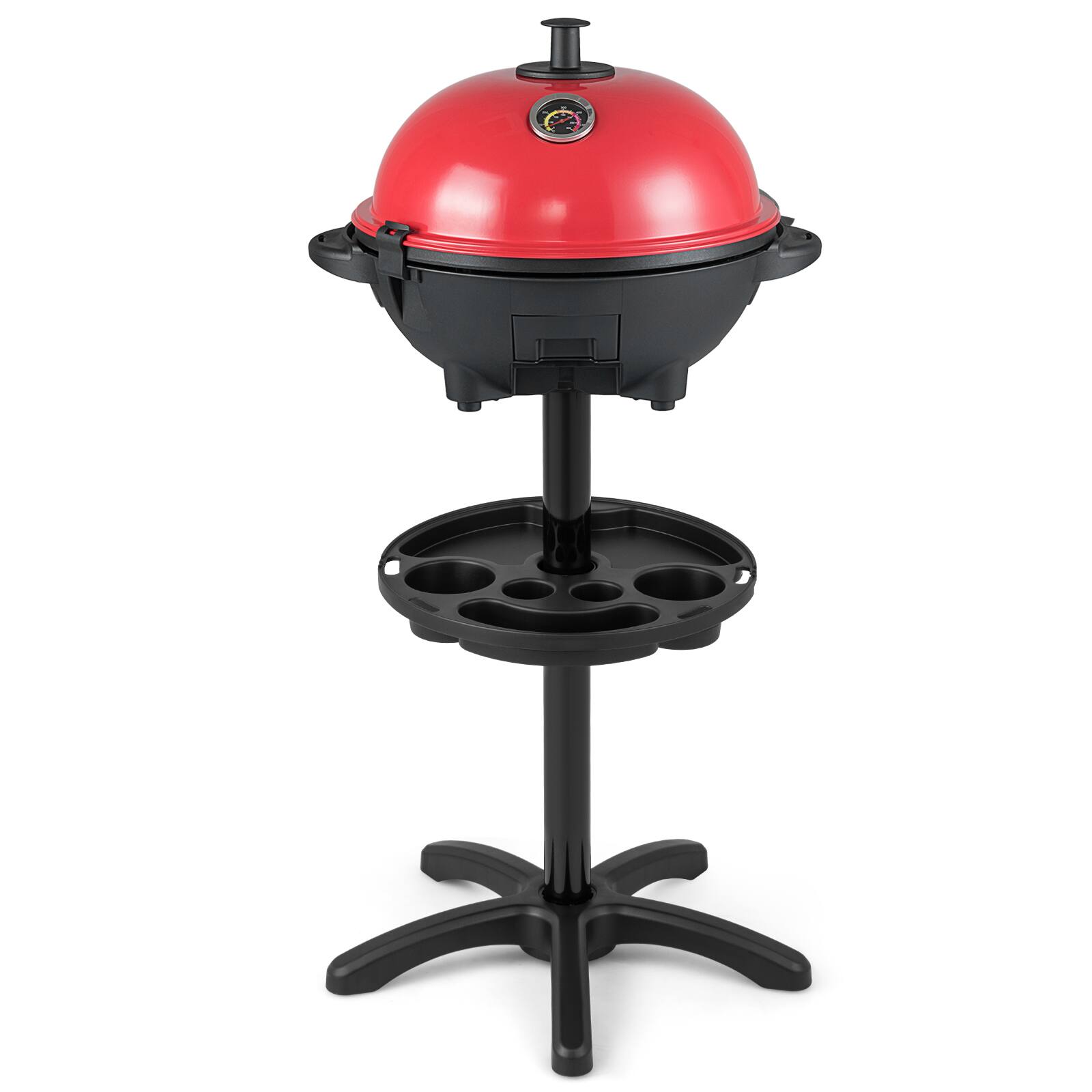 Alt View 9. Gymax - Gymax Indoor Outdoor Electric Grill w/ Non-stick Grill Plate Temperature Control - Red.