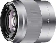 Angle. Sony - 50mm f/1.8 OSS Prime Lens for Select Alpha E-mount Cameras - Silver.