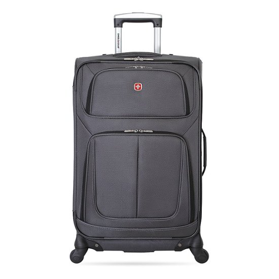 SwissGear 25 Spinner Luggage Dark Grey 6283424171 - Best Buy