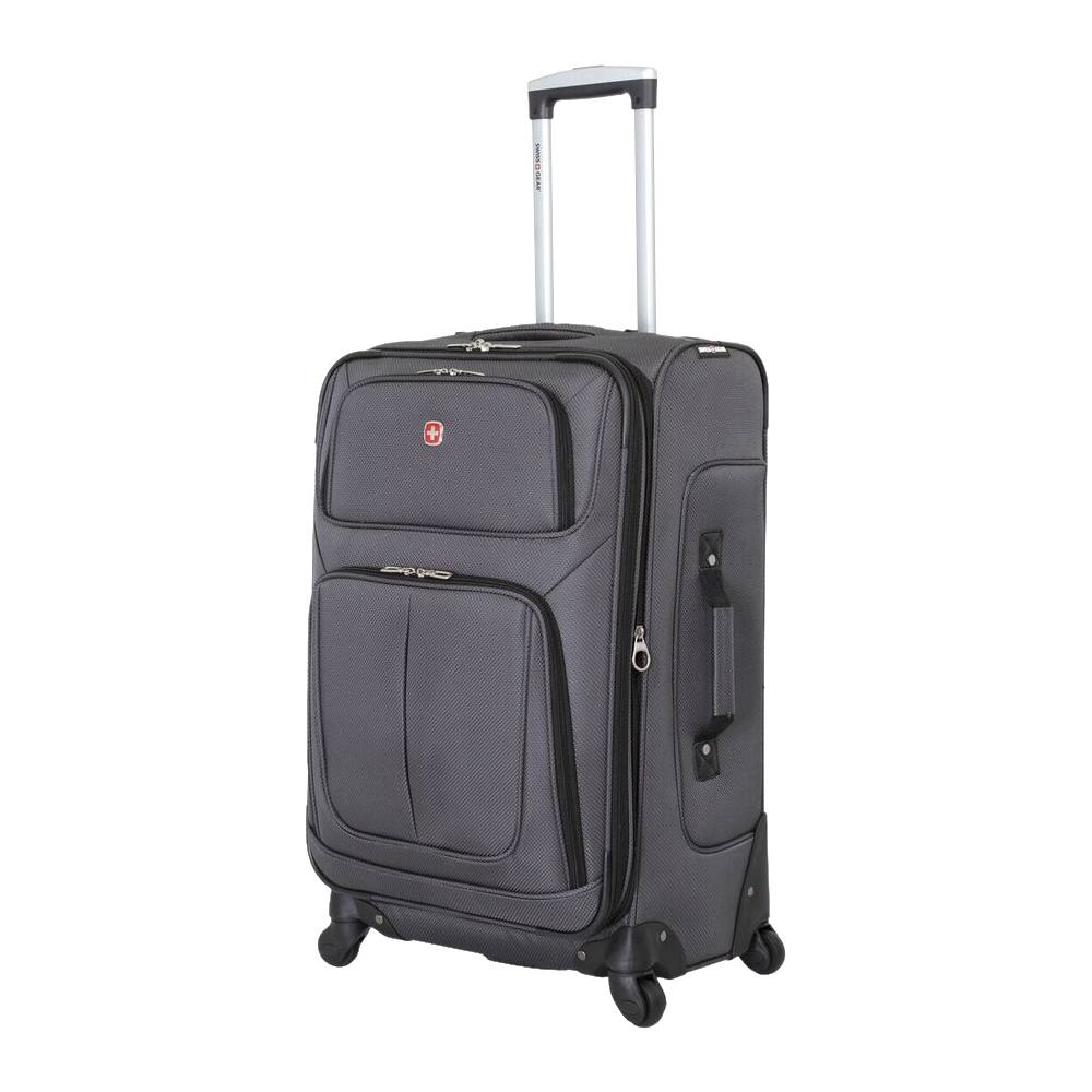 SwissGear - 25" Spinner Luggage - Dark Grey - Left
