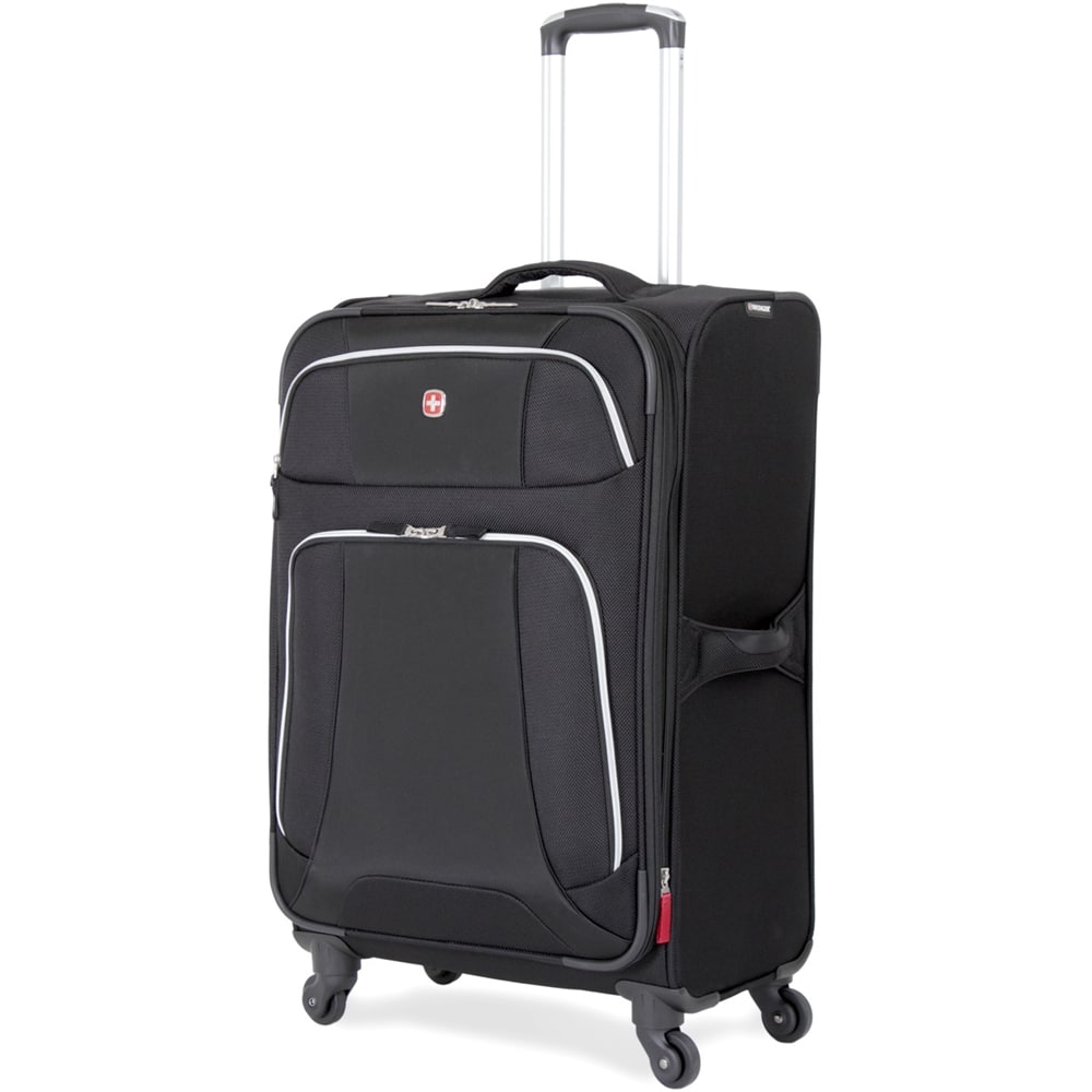 SwissGear - 7362 Liteweight 24" Spinner Luggage - Black - Left