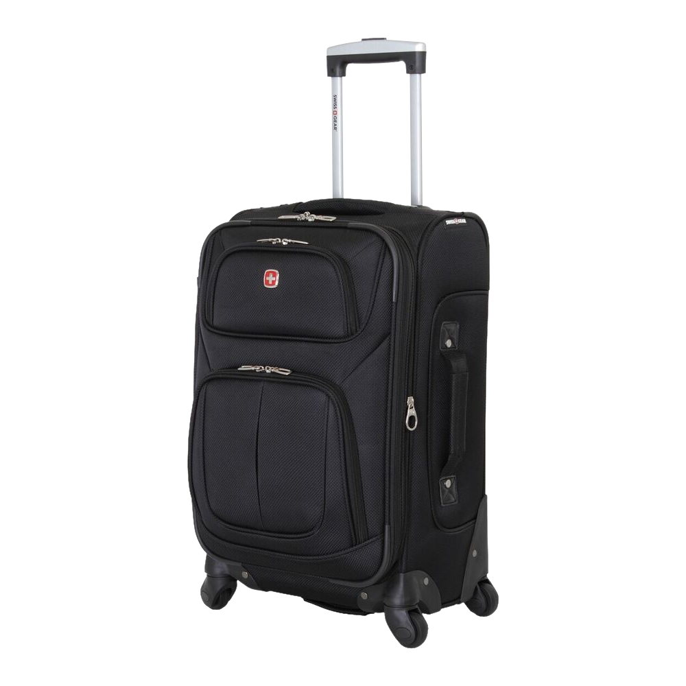 SwissGear - 21" Expandable Carry On Spinner Luggage - Black