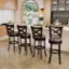 Alt View 4. Costway - 29" Swivel Bar Stools Set of 2 Footrest & Rubber Wood Frame for Kitchen Island - Brown.