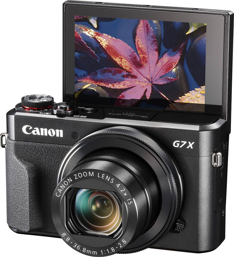 Alt View 2. Canon - PowerShot G7 X Mark II 20.1-Megapixel Digital Video Camera - Black.