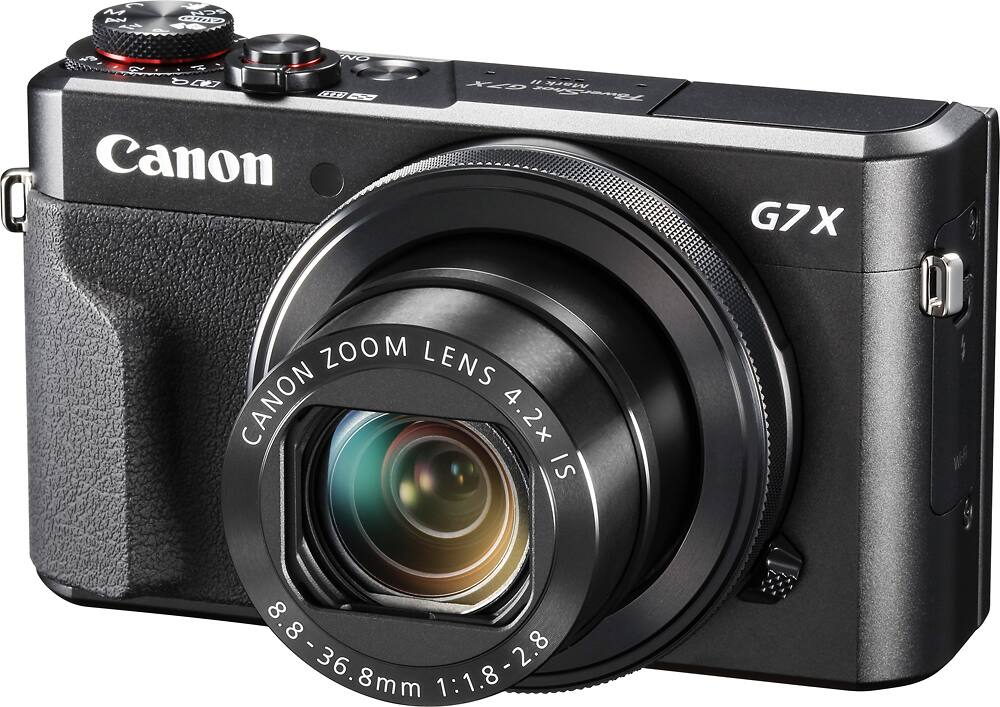Left. Canon - PowerShot G7 X Mark II 20.1-Megapixel Digital Video Camera - Black.