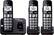 Angle. Panasonic - KX-TGE233B DECT 6.0 Expandable Cordless Phone System with Digital Answering System - Black.
