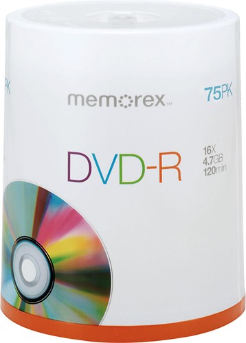  Memorex - 75-Pack 16x DVD-R Disc Spindle