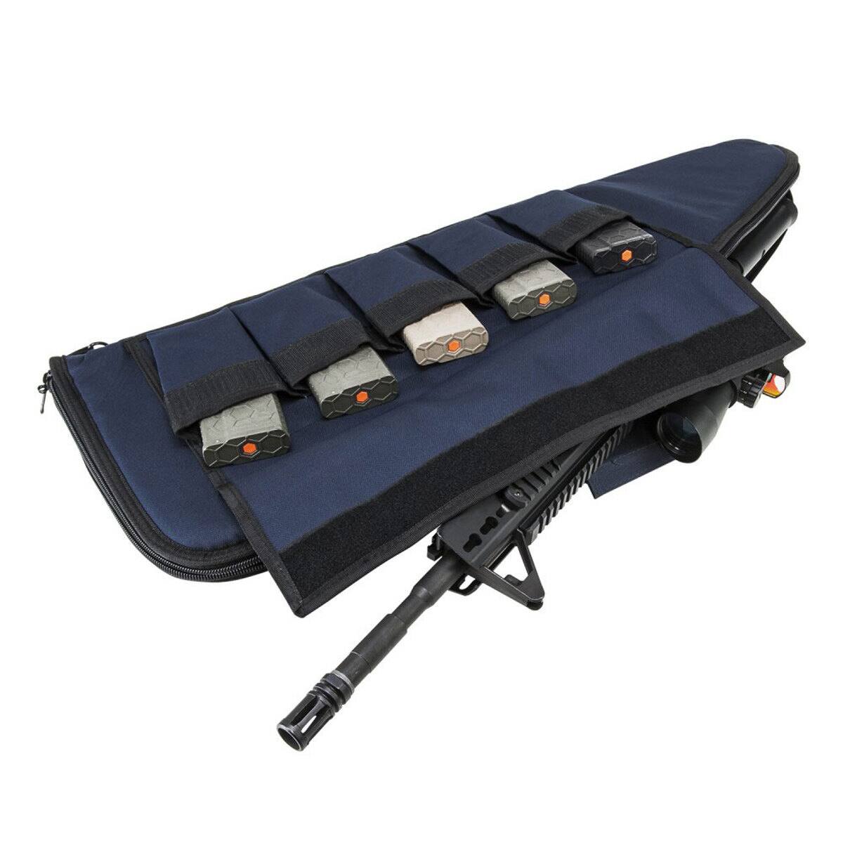 Alt View 2. NcSTAR - NcSTAR Vism Soft Padded Rifle Case, 36"L x 13"H, Blue with Black Trim - Blue/Black.