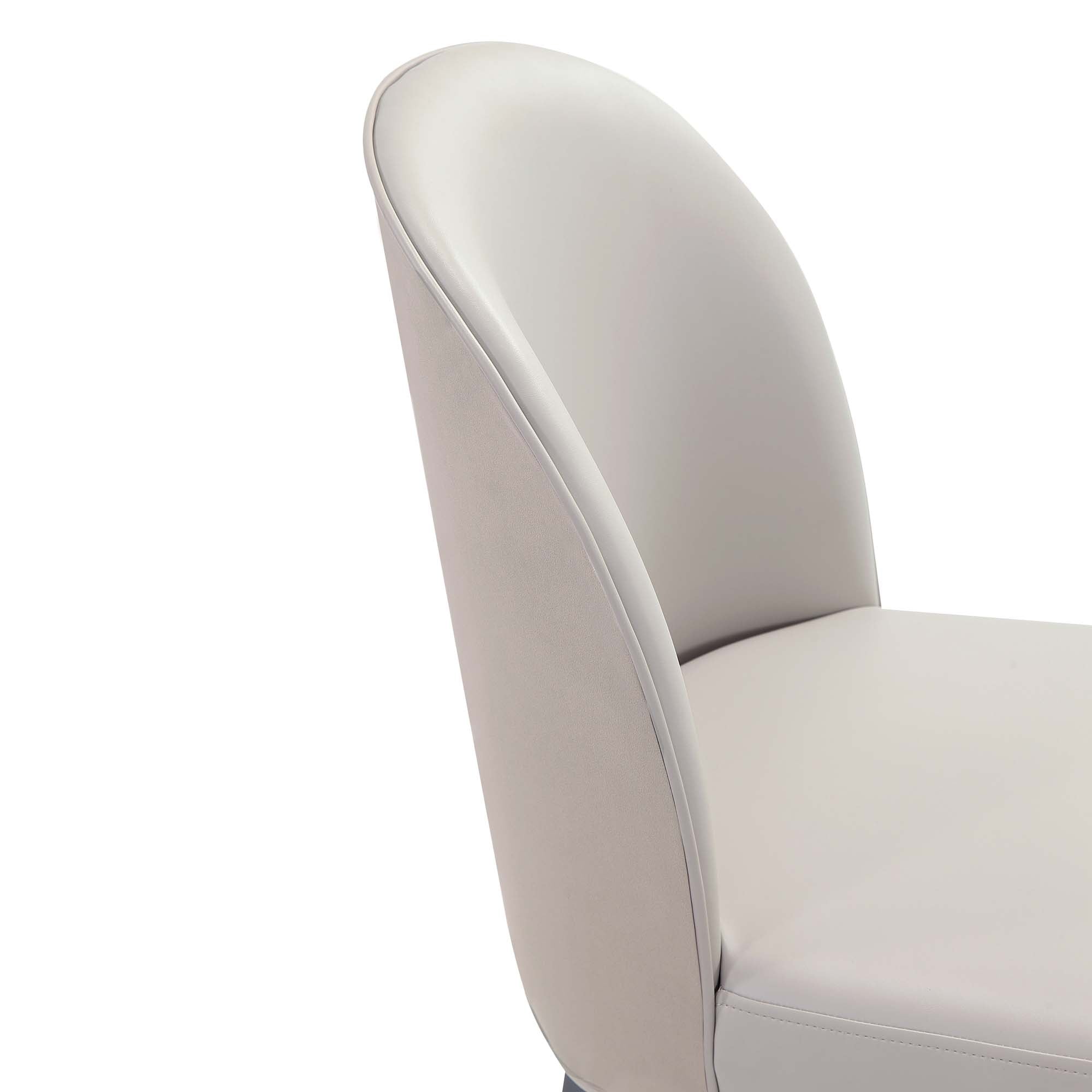 Alt View 1. Manhattan Comfort - Hillman Modern Wood Upholstered Dining Chair - Set of 2 - Light Gray.