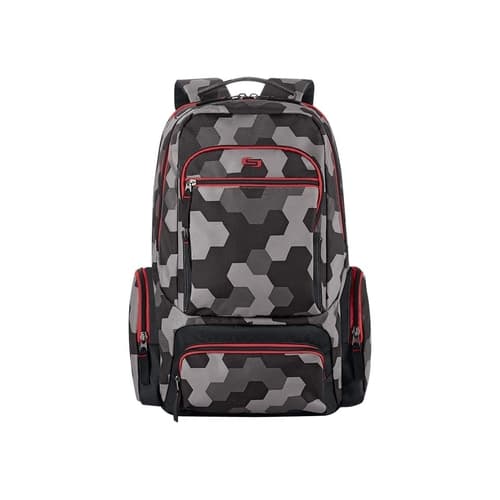 Solo - Active Collection Laptop Backpack - Gray/red - Larger Front