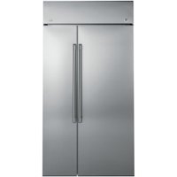 Café - 25.2 Cu. Ft. Side-by-Side Built-In Refrigerator - Stainless steel - Front_Zoom