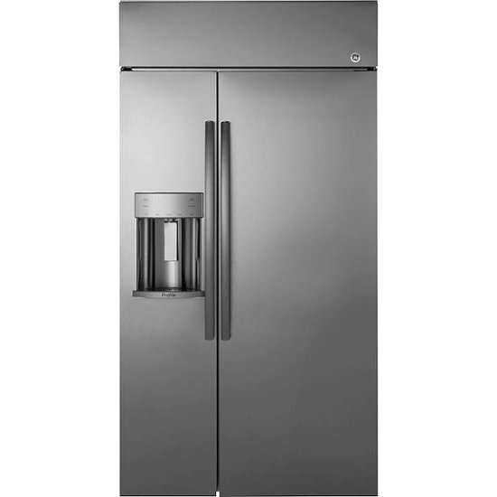 GE – Profile Series 28.7 Cu. Ft. Side-by-Side Built-In Refrigerator – Stainless steel