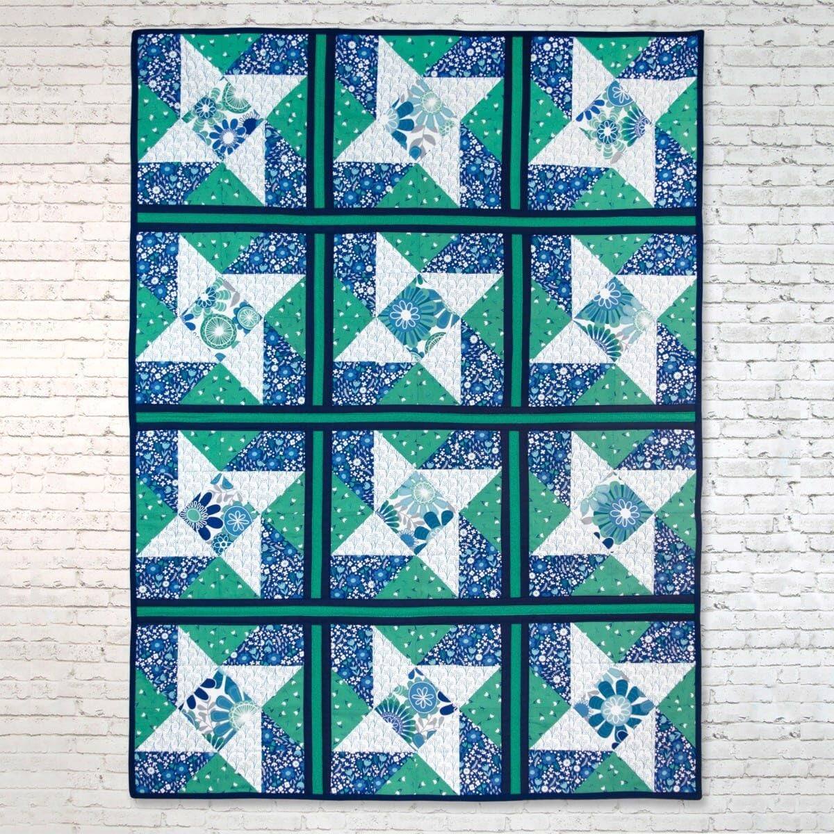 Back. AccuQuilt - June Tailor Day Star Quilt Block Quilt-As-You-Go Kit (12-Block Pack).