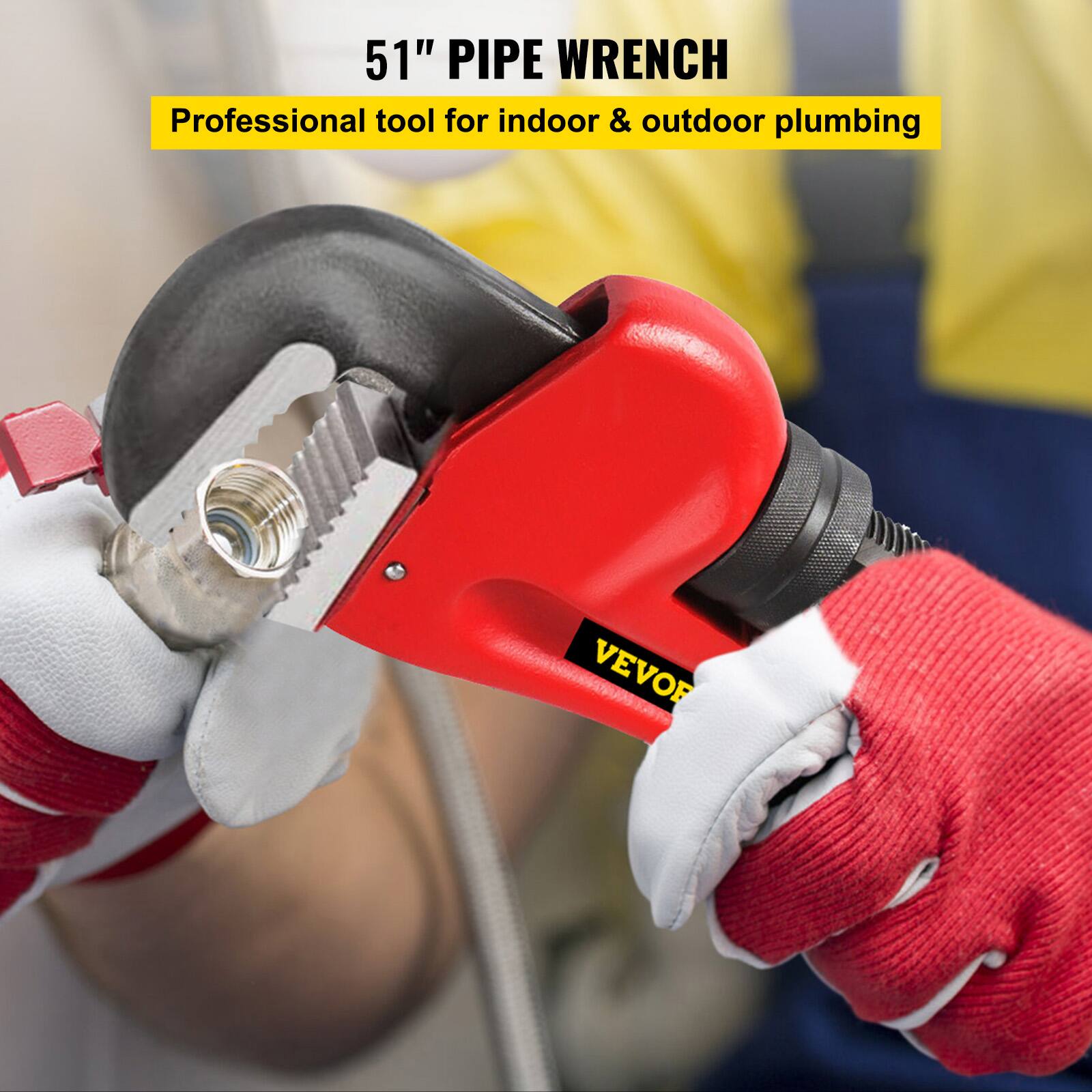 51" PIPE WRENCH  
Professional tool for indoor & outdoor plumbing  
VEVOR