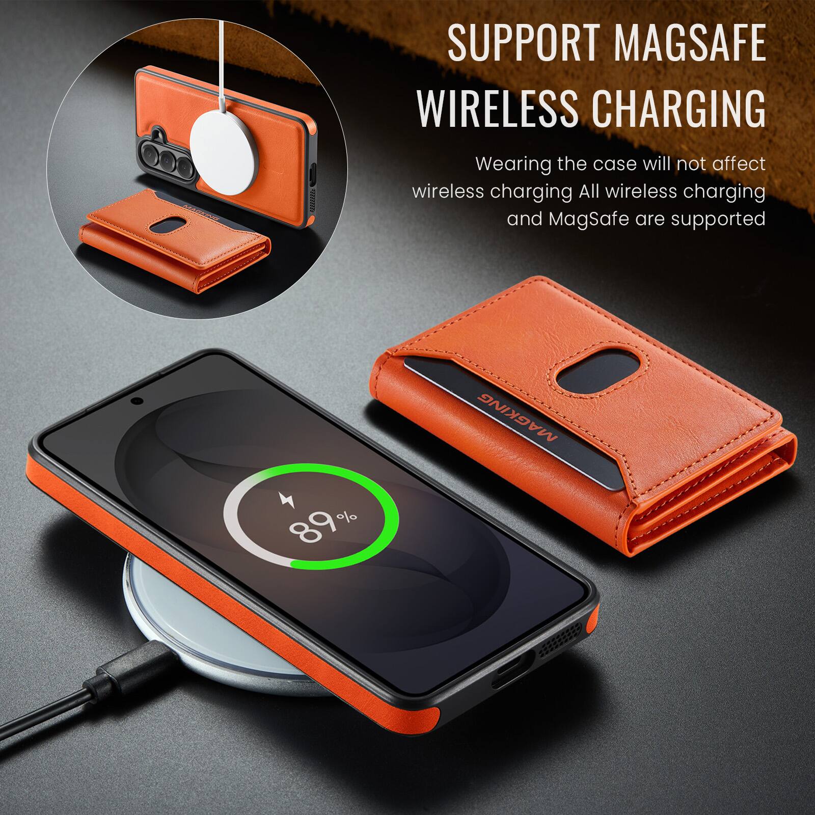 SUPPORT MAGSAFE WIRELESS CHARGING

Wearing the case will not affect wireless charging. All wireless charging and MagSafe are supported

89%