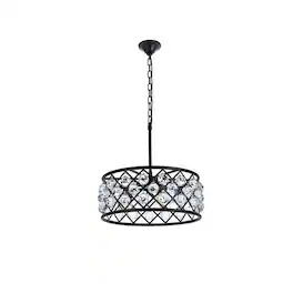 Urban Classic - Madison 5 light Chandelier Clear Royal Cut Crystal - Matte Black