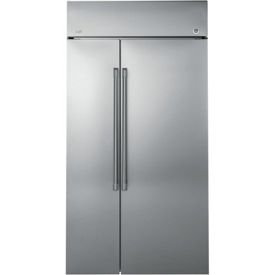 Front Zoom. Café - 29.6 Cu. Ft. Side-by-Side Built-In Refrigerator - Stainless steel.