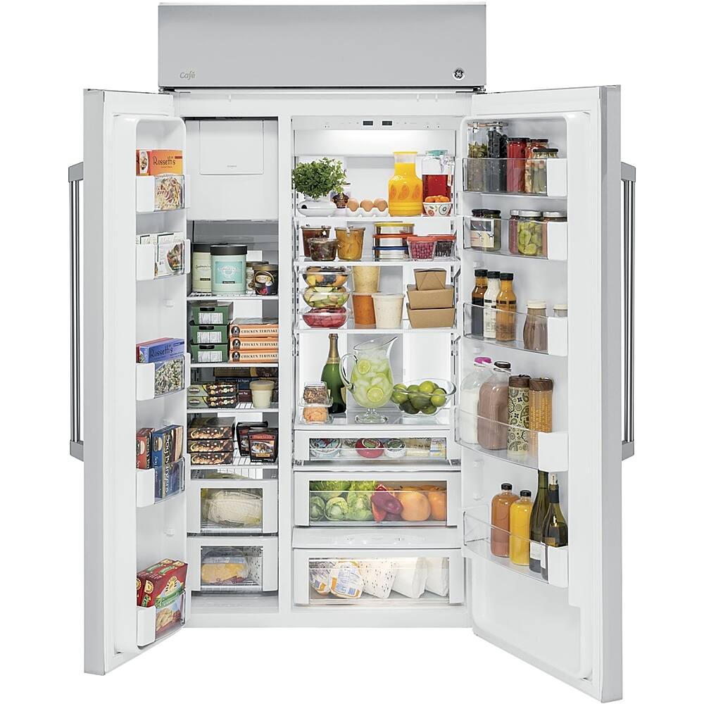 Alt View 12. Café - 29.6 Cu. Ft. Side-by-Side Built-In Refrigerator - Stainless Steel.
