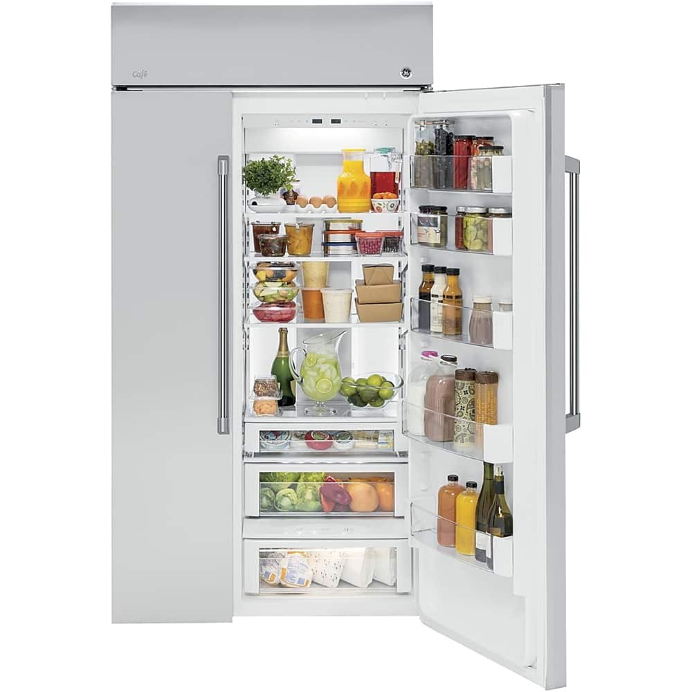 Alt View 13. Café - 29.6 Cu. Ft. Side-by-Side Built-In Refrigerator - Stainless Steel.
