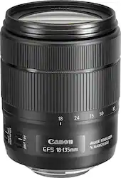 Canon - EF-S18-135mm F3.5-5.6 IS USM Standard Zoom Lens for EOS DSLR Cameras - Black - Front_Zoom
