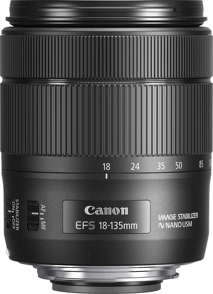 Alt View 12. Canon - EF-S18-135mm F3.5-5.6 IS USM Standard Zoom Lens for EOS DSLR Cameras - black.