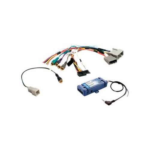 Left. PAC - Radio Replacement and Steering Wheel Control Interface for Select Honda Vehicles - Blue.